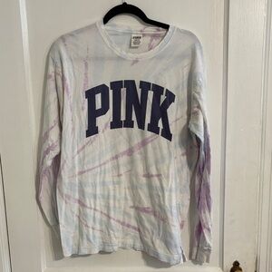 PINK Victoria's Secret Purple Tie-Dye Long Sleeve Tee
